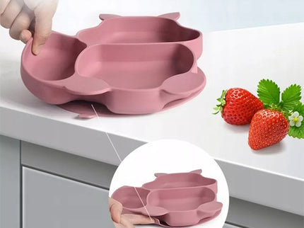 Silikoninis valgymo rinkinys vaikams - Violetinė