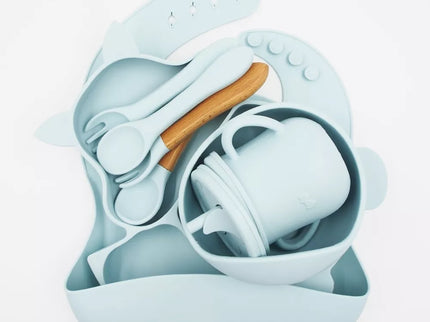 Silikoninis valgymo rinkinys vaikams - Violetinė