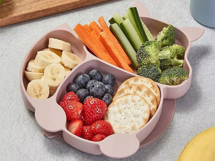 Silikoninis valgymo rinkinys vaikams - Kreminė