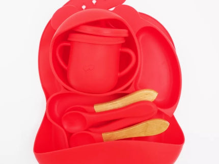 Silikoninis valgymo rinkinys vaikams - Rožinė