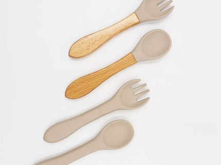 Silikoninis valgymo rinkinys vaikams - Rožinė