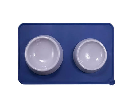 Silikoninis padėklas dubenėliams Canto, 47x30 cm, mėlynas