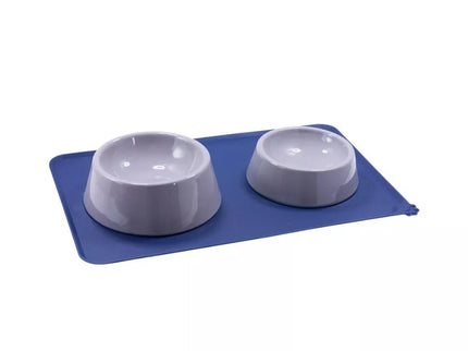 Silikoninis padėklas dubenėliams Canto, 47x30 cm, mėlynas