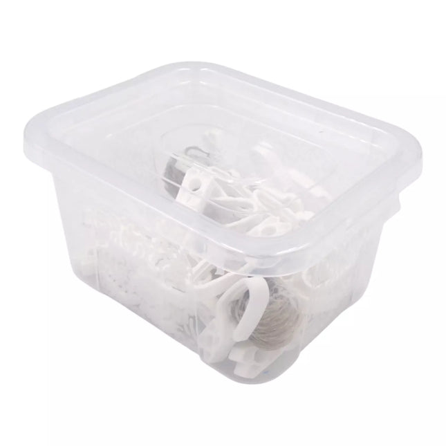 Skalbinių virvė 20M. su segtukais 30 vnt., dėžutėje