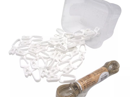 Skalbinių virvė 20M. su segtukais 30 vnt., dėžutėje