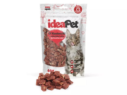 Cat Treats Cubes with Beef and Fish, 60 g