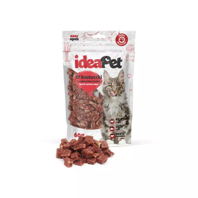 Cat Treats Cubes with Beef and Fish, 60 g
