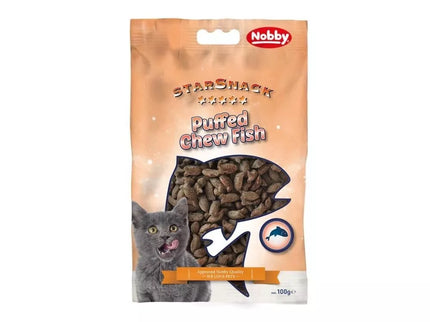 StarSnack Puffed Chew Fish Cat Treats with Fish, 100g