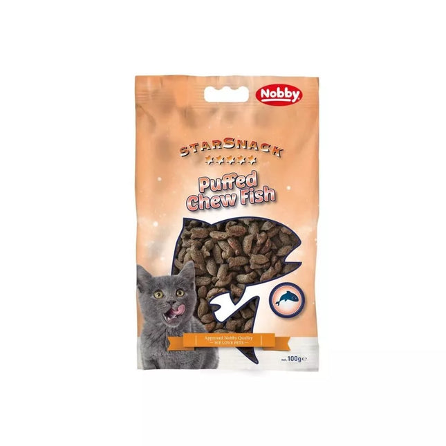 StarSnack Puffed Chew Fish Cat Treats with Fish, 100g