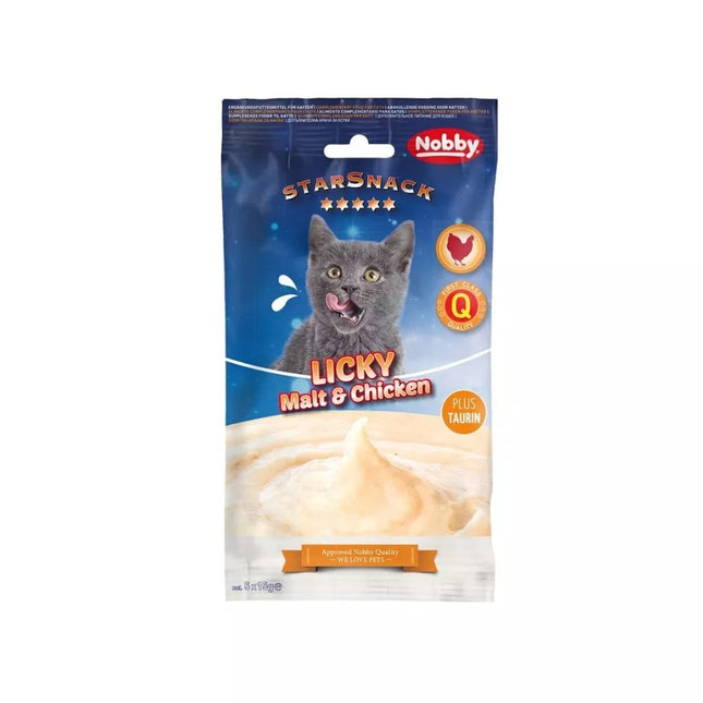 Cat Treats with Malt Paste and Chicken Licky, 5x15g