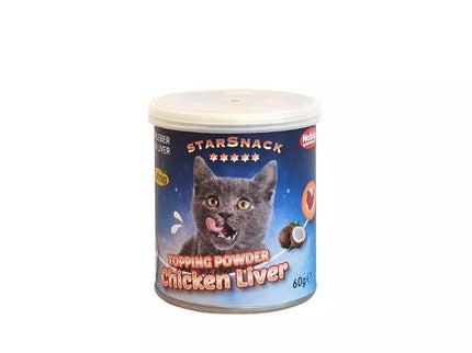 Skanėstas katėms Topping Powder su vištų kepenėlėmis ir katžole, 60 g