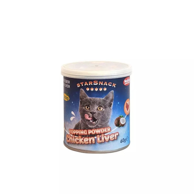 Cat Treat Topping Powder with Chicken Liver and Catnip, 60 g