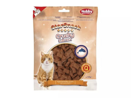 Crushy Salmon cat treat, crispy cushions with salmon filling, 125 g
