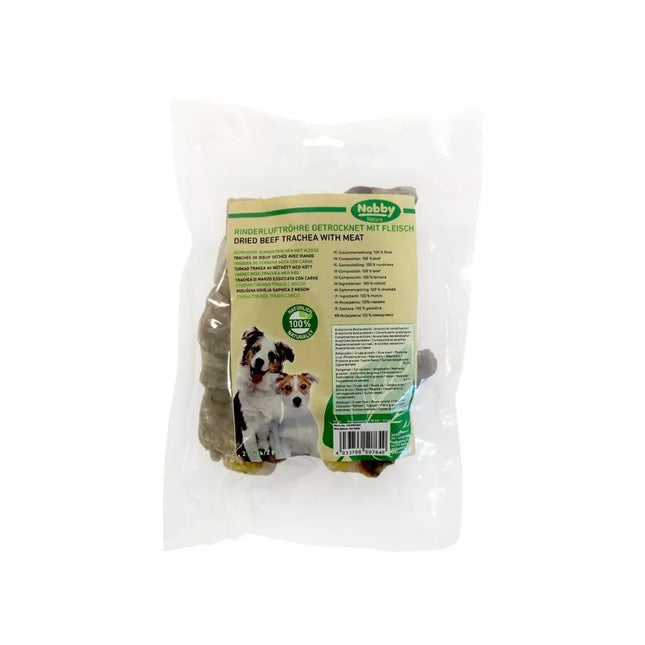 Dried trachea with meat dog treats, 2 pcs., 15 cm