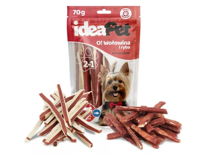 Beef and Fish Strips Dog Treats (Mix), 70g