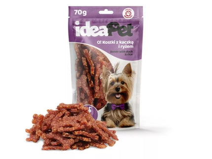 Dog Treats, Bone-Shaped with Bacon and Rice, 70g