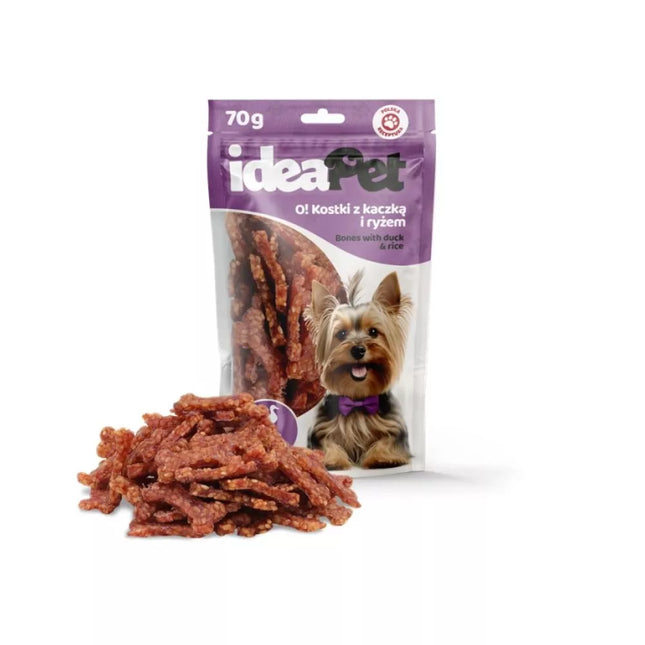 Dog Treats, Bone-Shaped with Bacon and Rice, 70g