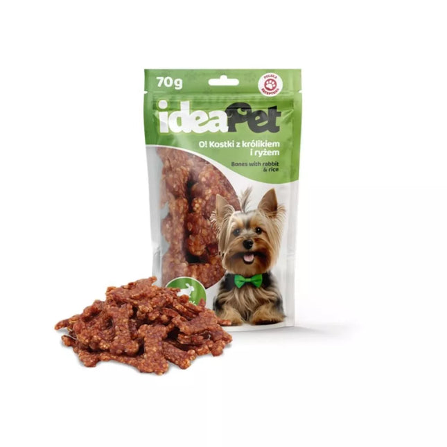 Dog treat cubes with rabbit and rice, 70 g