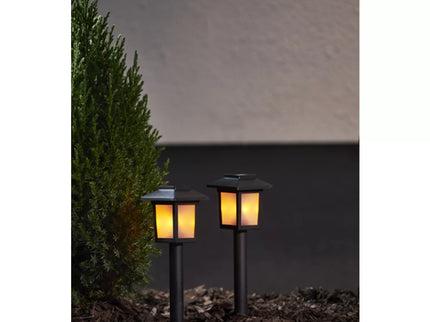 Sodo žibintai su saulės baterija, 2 vnt. rinkinys