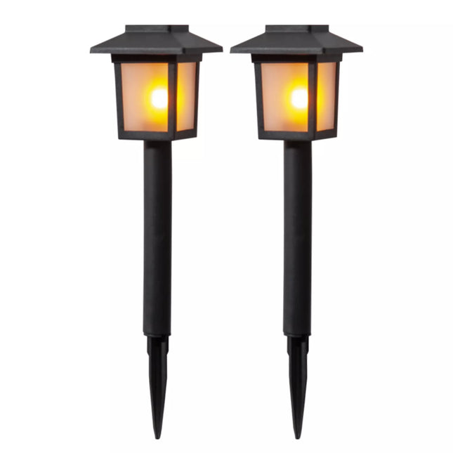 Sodo žibintai su saulės baterija, 2 vnt. rinkinys