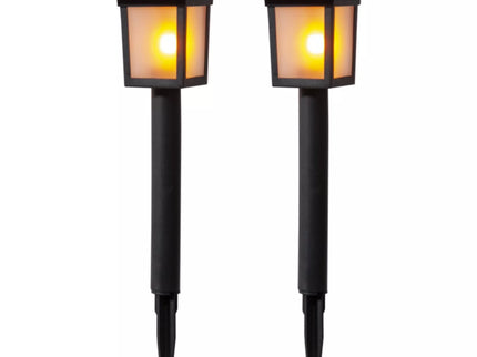 Sodo žibintai su saulės baterija, 2 vnt. rinkinys