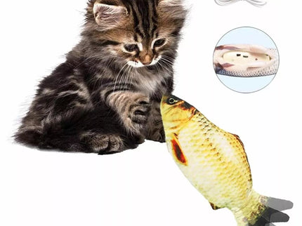 Šokinėjanti žuvis - žaislas katei