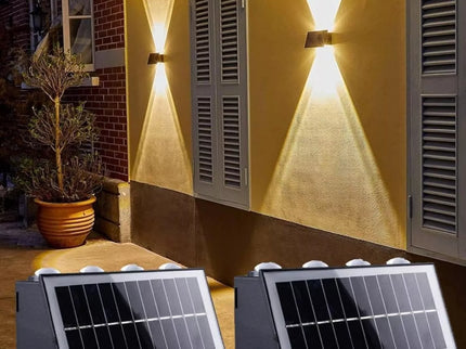 Šoninis LED šviestuvas su saulės panele