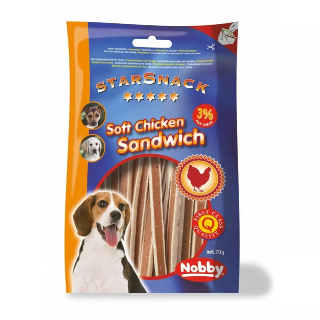 StarSnack Soft Chicken "Sandwiches" Dog Treats, 70g