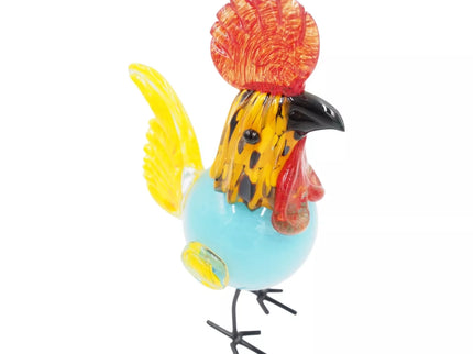 Stiklinė dekoracija „Gaidys“ – 14×10.5×28 cm