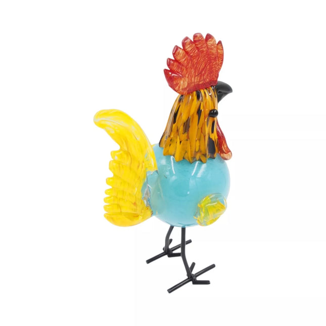 Stiklinė dekoracija „Gaidys“ – 14×10.5×28 cm