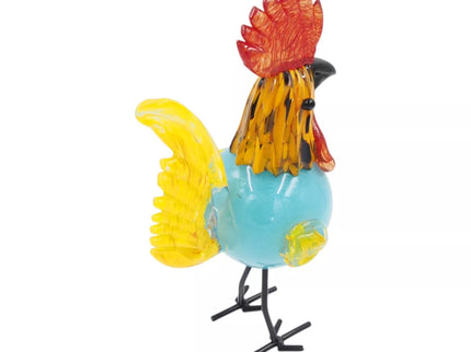 Stiklinė dekoracija „Gaidys“ – 14×10.5×28 cm