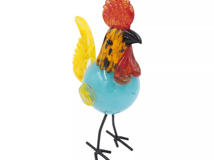 Stiklinė dekoracija „Gaidys“ – 14×10.5×28 cm