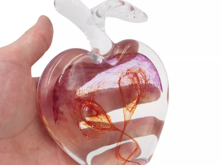 Stiklinė dekoracija „Obuolys“ – 13×5×17 cm