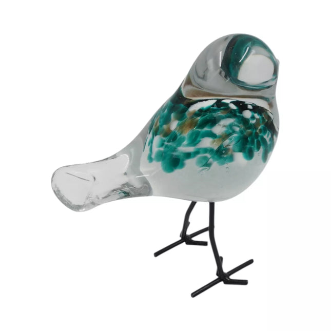 Stiklinė dekoracija „Paukštelis“ – 18×8×19 cm White