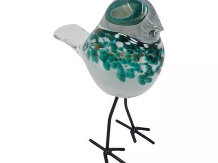 Stiklinė dekoracija „Paukštelis“ – 18×8×19 cm White