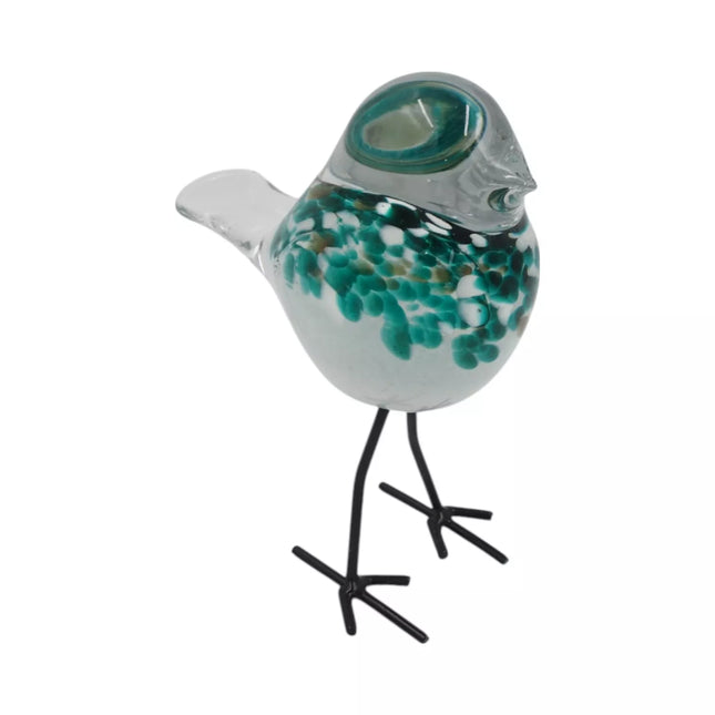 Stiklinė dekoracija „Paukštelis“ – 18×8×19 cm White