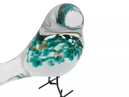 Stiklinė dekoracija „Paukštelis“ – 18×8×19 cm White