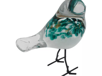 Stiklinė dekoracija „Paukštelis“ – 18×8×19 cm White