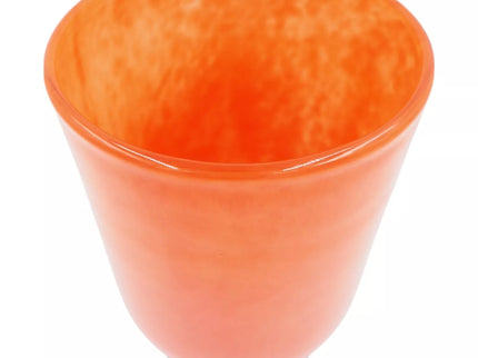 Stiklinė dekoratyvinė vaza su kojele, 16×16×29 cm