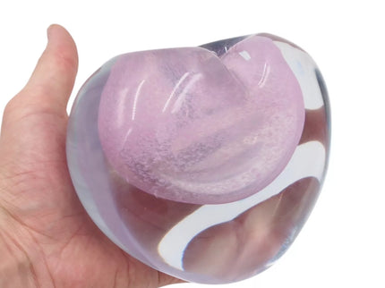 Stiklinė širdelės formos dekoracija/vaza – 15×8.5×11 cm