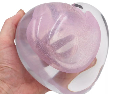 Stiklinė širdelės formos dekoracija/vaza – 18×11×14 cm