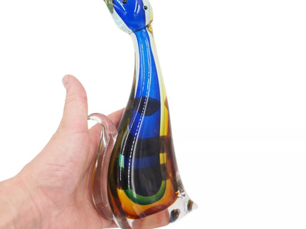 Stiklinė skulptūrėlė – katinas, 11×26 cm