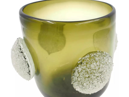 Stiklinė vaza su dekoratyviniais burbulais, 20×16 cm