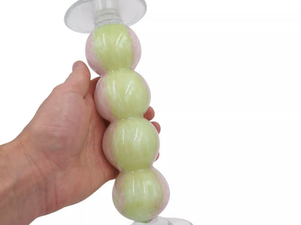 Stiklinė žvakidė, 9.5×9.5×29 cm