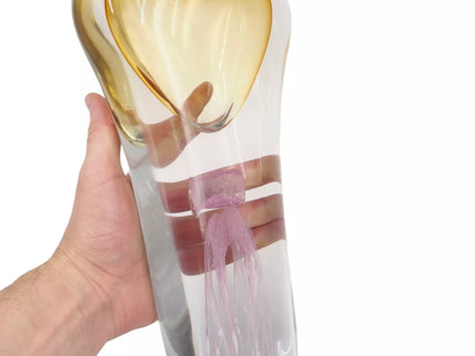 Stiklo skulptūra-vaza 18×8.5×31 cm