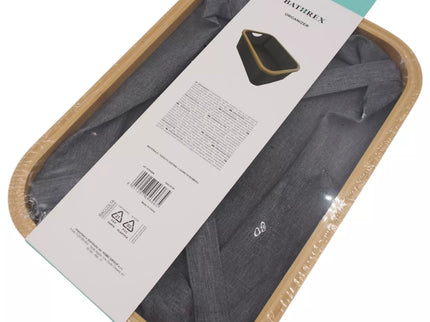 Sulankstomas audinio krepšys su bambuko rėmu BATHREX, 38×26×18 cm