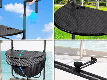 Sulankstomas balkono staliukas