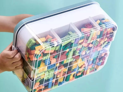 Sulankstomas žaislų ir kaladėlių organizatorius