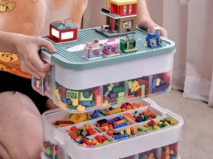 Sulankstomas žaislų ir kaladėlių organizatorius