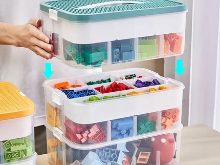 Sulankstomas žaislų ir kaladėlių organizatorius